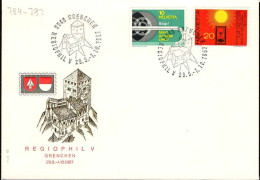 Suisse Poste Obl Yv: 784-792  Regiophil V (TB Cachet à Date) - Covers & Documents