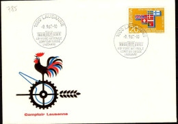 Suisse Poste Obl Yv: 785 E48.Foire Nationale Comptoir Suisse Lausanne (TB Cachet à Date) - Storia Postale