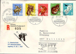 Suisse Poste Obl Yv: 778/782 PTT Skimeisterschaften Engelberg (TB Cachet à Date) - Covers & Documents