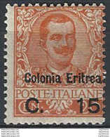 1905 Eritrea VE III 15c. Su 20c. Mc. MNH Sassone N. 30 - Autres & Non Classés