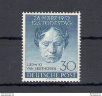 1952 Germania - Berlino - 125 Anniversario Morte Di Beethoven - Yvert N. 73 - MNH** - Sonstige & Ohne Zuordnung