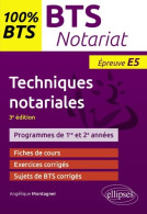 BTS Notariat - Techniques Notariales - 3e édition (2020) De Angélique Montagner - Ohne Zuordnung