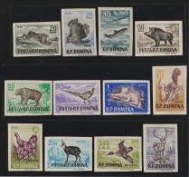 Romania 1956 - Fauna , Animals , Hunting , 12 Values , Not Laced , MNH - Nuevos