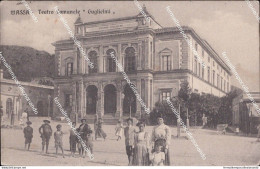 Am776 Cartolina Massa Teatro Comunale Guglielmi 1922 Toscana - Massa