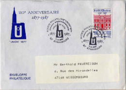 France Poste Obl Yv:2496 Mi:2629 Institut Pasteur Paris (TB Cachet à Date) Lettre Strasbourg 7-11-87 - Gedenkstempels