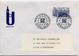 France Poste Obl Yv:2471 Mi:2603 Europa Cept Claude Vasconi (TB Cachet à Date) Lettre Strasbourg 25-4-87 - Commemorative Postmarks