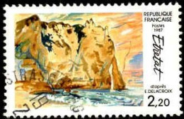 France Poste Obl Yv:2463 Mi:2611 Eugène Delacroix Etretat (Beau Cachet Rond) - Usados