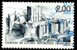 France Poste Obl Yv:2402 Mi:2552 Château De Loches Cachet Bleu (TB Cachet Rond) - Gebraucht