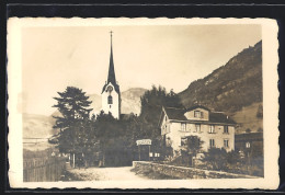 AK Flüelen, Hotel-Restaurant Bahnhof Mit Kirche  - Flüelen