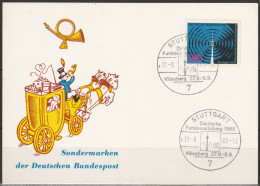 BRD 1965 Nr.481 Deutsche Funkausstellung Stuttgart SOST. Stuttgart  31.8.1965 ( D 4151) - Storia Postale