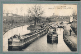 CPA - Environs De MEAUX (77) VILLENOY - Mots Clés: Canal De L'Ourcq, Chemin De Halage, écluse, Péniche - Other & Unclassified