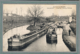 CPA - Environs De MEAUX (77) VILLENOY - Mots Clés: Canal De L'Ourcq, Chemin De Halage, écluse, Péniche - Autres & Non Classés