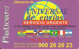 Spain: Prepaid IDT - Platicard, Universal De Envios, Flags - Otros & Sin Clasificación