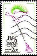 France Poste Obl Yv:2164 Mi:2281 45.Congres Du Pen Club (Lign.Ondulées) - Usados