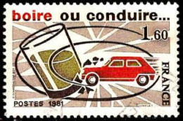 France Poste Obl Yv:2159 Mi:2278 Boire Ou Conduire (cachet Rond) - Oblitérés