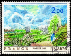 France Poste Obl Yv:2136 Mi:2258 Camille Pissarro La Sente Du Chou (TB Cachet Rond) - Usados