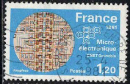 France Poste Obl Yv:2126 Mi:2245 Micro-électronique CNET (TB Cachet à Date) 25-4-1981 - Gebraucht