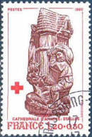 France Poste Obl Yv:2116/2117 Croix-Rouge Stalles De La Cathédrale D'Amiens (TB Cachet Rond) - Gebraucht