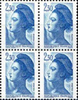 France Poste N** Yv:2189 Mi:2310A Liberté De Delacroix Bloc De 4 - Unused Stamps
