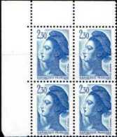 France Poste N** Yv:2189 Mi:2310A Liberté De Delacroix (4x Coin De Feuil) - Unused Stamps