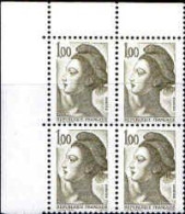 France Poste N** Yv:2185 Mi:2306A Liberté De Delacroix (4x Coin De Feuil) - Unused Stamps