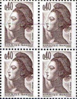 France Poste N** Yv:2183 Mi:2304A Liberté De Delacroix (Bloc De 4) - Unused Stamps