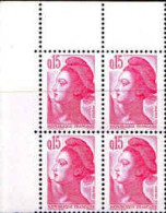 France Poste N** Yv:2180 Mi:2301A Liberté De Delacroix (4x Coin De Feuil) - Unused Stamps