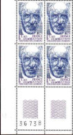 France Poste N** Yv:2152 Mi:2264 Pierre Teilhard De Chardin Prètre Coin D.feuille X4 - Ungebraucht