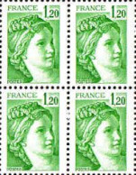 France Poste N** Yv:2101 Mi:2215A Sabine De David Bloc De 4 - Unused Stamps