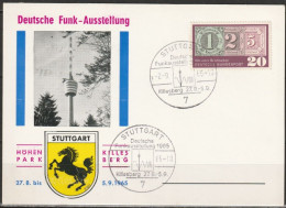 BRD 1965 Nr.482 Deutsche Funkausstellung Stuttgart SOST. Stuttgart  2.9.1965 ( D 4217) - Brieven En Documenten