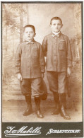 Photo CDV De Deux Jeune Garcon Posant Dans Un Studio Photo A Schlettstadt ( Alsace ) - Oud (voor 1900)