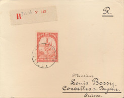 BELGIAN CONGO LETTRE RECOMMANDE DE BANANA 1932 VERS LA SUISSE - Cartas & Documentos
