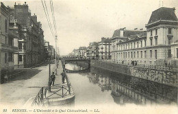 35 - Rennes - L'Université Et Le Quai Chateaubriand - Animée - Carte Neuve - CPA - Voir Scans Recto-Verso - Rennes