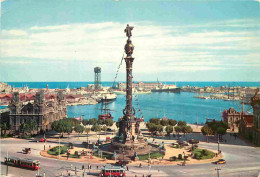 Espagne - Espana - Cataluna - Barcelona - Monumento A Cristobal Colon Y Vista Parcial Del Puerto - Monu.Tient A Christop - Barcelona