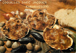 Recettes De Cuisine - Coquilles Saint Jacques à La Karabassenn - Gastronomie - CPM - Voir Scans Recto-Verso - Recepten (kook)