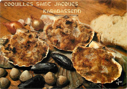 Recettes De Cuisine - Coquilles Saint Jacques à La Karabassenn - Gastronomie - CPM - Voir Scans Recto-Verso - Recettes (cuisine)