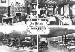 Fouchères * Hôtel Restaurant AU RELAIS * Route Nationale 71 * Cp 4 Vues - Autres & Non Classés