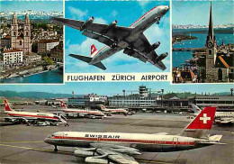 Aviation - Aéroport - Flughafen Zurich Airport - Multivues - Compagnie Swissair - Carte Neuve - CPM - Voir Scans Recto-V - Aérodromes