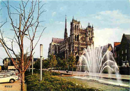 80 - Amiens - La Cathédrale Notre Dame - Automobiles - Jets D'eau - CPM - Voir Scans Recto-Verso - Amiens