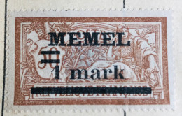 MEMEL - Numéro Michel 26 Y, Type Merson, Avec Surcharge  1920, DÉFAUT POINT SUR LA SURCHARGE - Ungebraucht