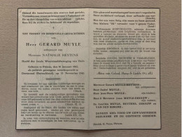 BP Gerard Muyle Heytens Pittem 1902 Terechtgesteld Dortmund 15/11/1943 40-45 Hoofd Weerstand Tielt Verzet WO2 - Images Religieuses