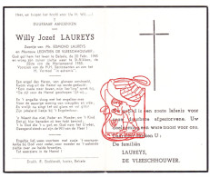 DP Willy Jozef Laureys / De Vleeschhouwer 8j. ° Belsele 1945 † Sint-Niklaas 1953 - Devotieprenten