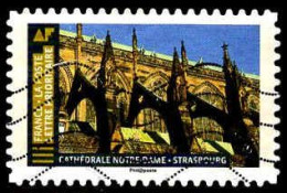 France Poste AA Obl Yv:1675 Mi:7251I Cathédrale Notre-Dame Strasbourg (Lign.Ondulées) - Used Stamps