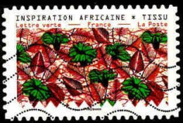 France Poste AA Obl Yv:1663 Mi:7228 Inspiration Africaine Tissu (Lign.Ondulées) - Oblitérés