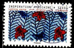 France Poste AA Obl Yv:1660 Mi:7231I Inspiration Africaine Tissu (Lign.Ondulées) - Used Stamps