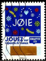 France Poste AA Obl Yv:1651 Mi:7205 Jouez Grattez Ici Joie (Lign.Ondulées) - Used Stamps