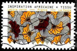 France Poste AA Obl Yv:1657 Mi:7226 Inspiration Africaine Tissu (Lign.Ondulées) - Oblitérés