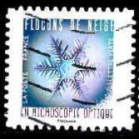France Poste AA Obl Yv:1637 Mi:7171 Flocons De Neige En Microscopie Optique (Lign.Ondulées) - Used Stamps