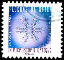 France Poste AA Obl Yv:1636 Mi:7180 Flocons De Neige En Microscopie Optique (Beau Cachet Rond) - Used Stamps