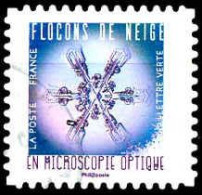 France Poste AA Obl Yv:1634 Mi:7178 Flocons De Neige En Microscopie Optique (cachet Rond) - Used Stamps